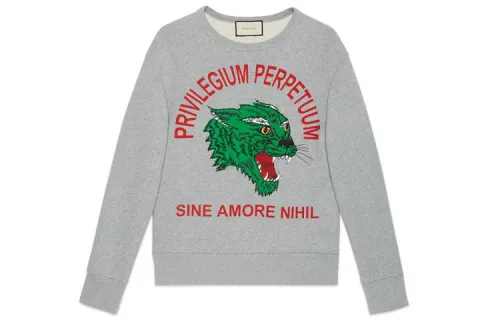 【Previous Season】Panther face cotton sweatshirt