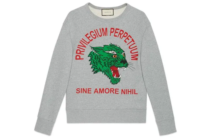 【Previous Season】Panther face cotton sweatshirt