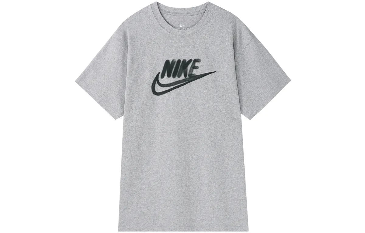 Nike Drop Shoulder Sleeve T Shirt Men's Light Gray