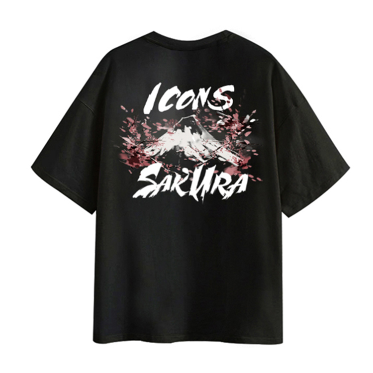 ICONS Lab Retro cotton short sleeve T-shirt with a round collar for men and women, American style, oversize