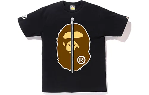 A BATHING APE Head Series T Shirt Unisex Black