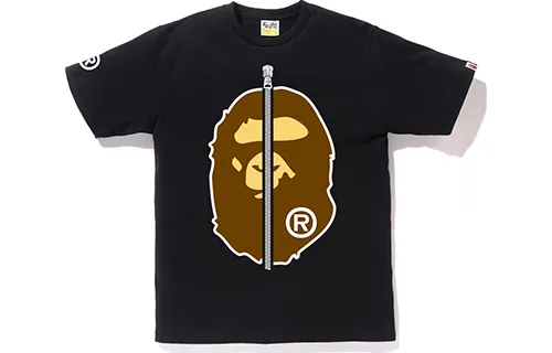 A BATHING APE Head Series T Shirt Unisex Black