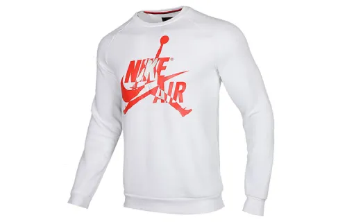 Jordan Sweatshirts Men's White Crew Neck Moderate Regular