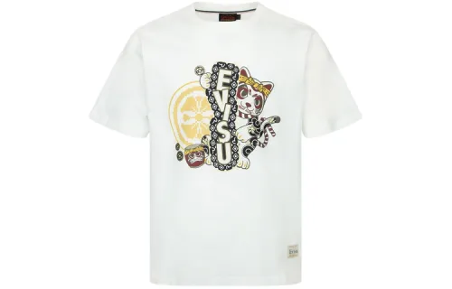 EVISU T Shirts Unisex Crew Neck Moderate Straight Fit