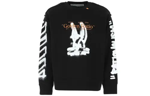 OFF-WHITE long-sleeve cotton sweatshirt