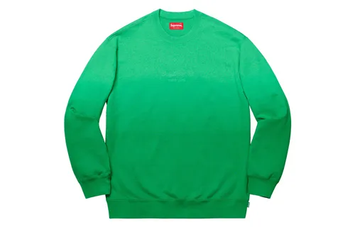 Supreme SS19 Dipped Crewneck Green Sweatshirt Unisex Green