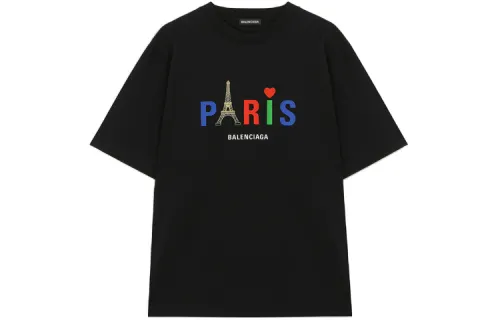 Balenciaga T Shirt Regular Fit Men's Black