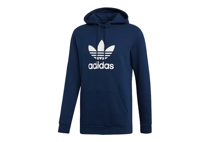 Adidas Originals Trefoil Sweatshirts Men's Lake Blue Hooded Moderate Other