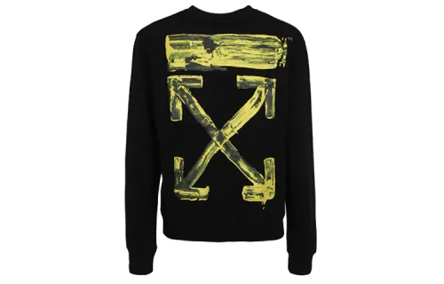 OFF WHITE Acrylic Arrows Slim Crew Sweatshirt Men's Black