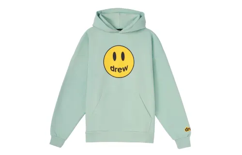 Drew House Smiley Face Collection Mascot Hoodie Pullover Cartoon Hooded Fleece Lined Sweatshirt Unisex