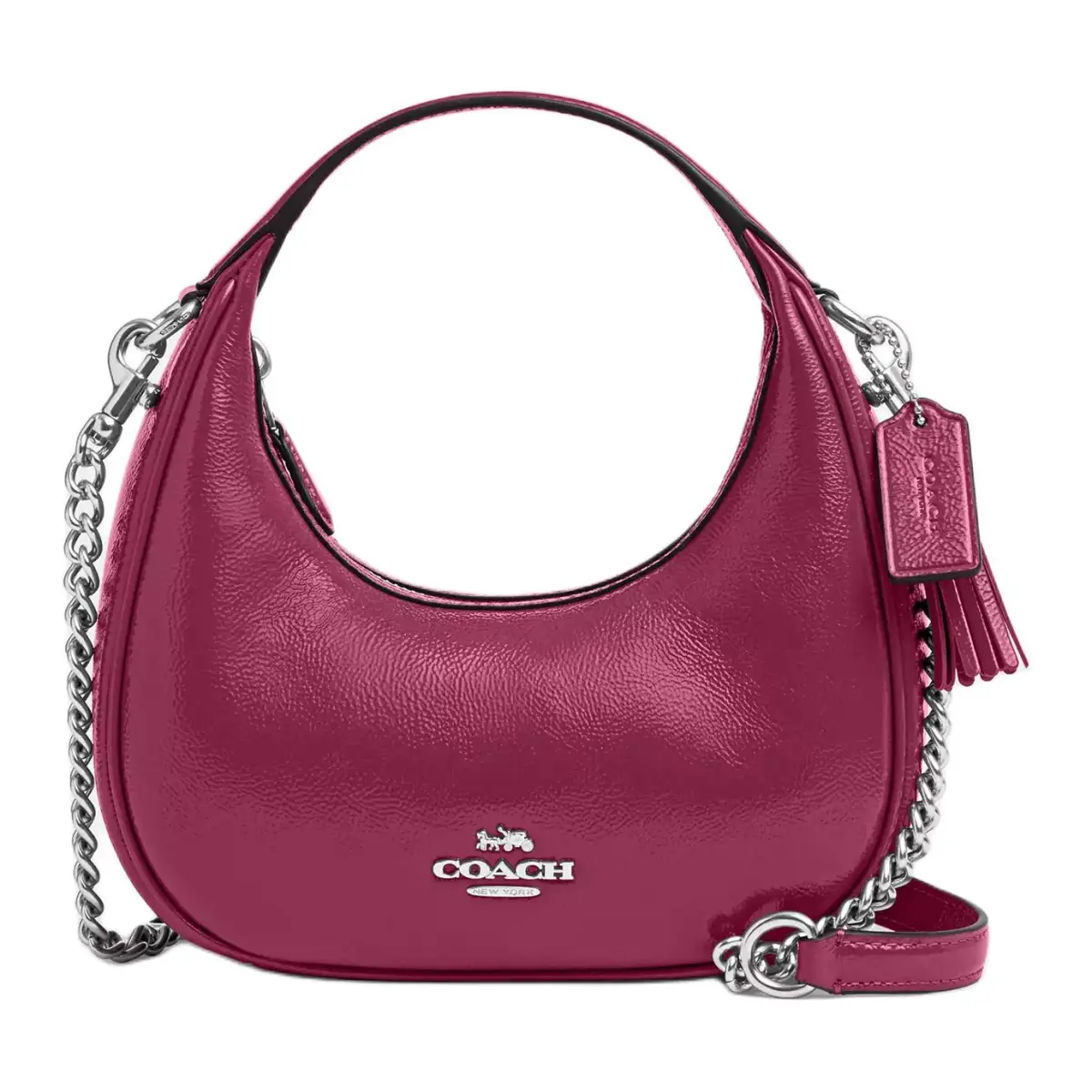 COACH CARMEN Patent Leather Shoulder Bag, Crossbody Bag, Handbag Small Women's Pink