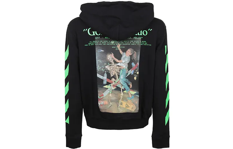 OFF WHITE Golden Ratio Graphic Zip Up Hoodie