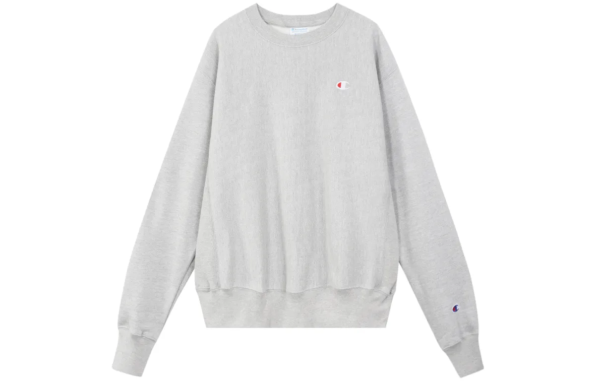 Champion Pullover Sweatshirt US Version Unisex Light Gray