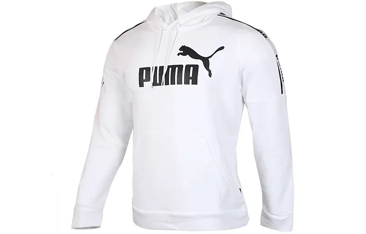 PUMA AMPLIFIED Sweatshirts Men's White Hooded Moderate Regular