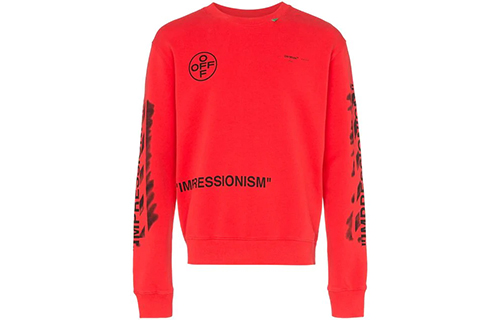 OFF WHITE Impressionism' Diag Stencil Sweatshirt