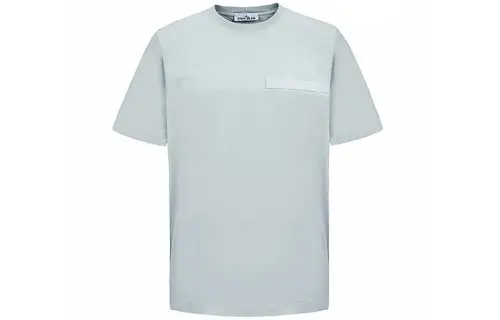 STONE ISLAND T Shirts Men's Pearl Gray Crew Neck Moderate Straight Fit