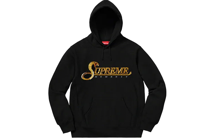 Supreme Sequin Viper Hooded Sweatshirt