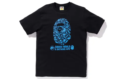 Bape X Jurassic World Dinosaur Camo Ape Head Tee