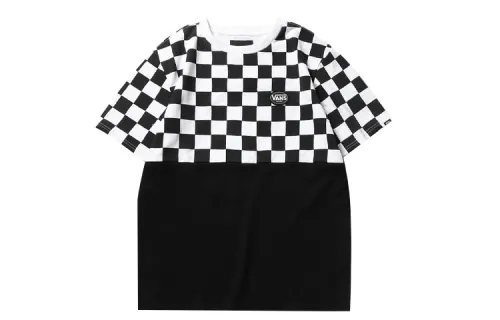 Vans T Shirt Men's Black White Plaid