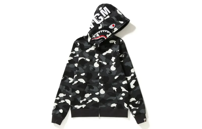 Bape City Camo Shark Full Zip Hoodie Ladies