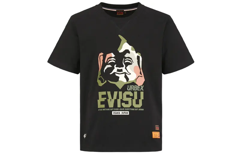 EVISU SS20 Crew Neck Fitted Straight Fit Short Sleeved T Shirt Men's