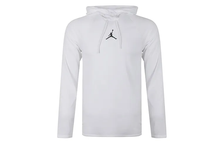 Jordan Sweatshirts Men's White Hooded Moderate Regular