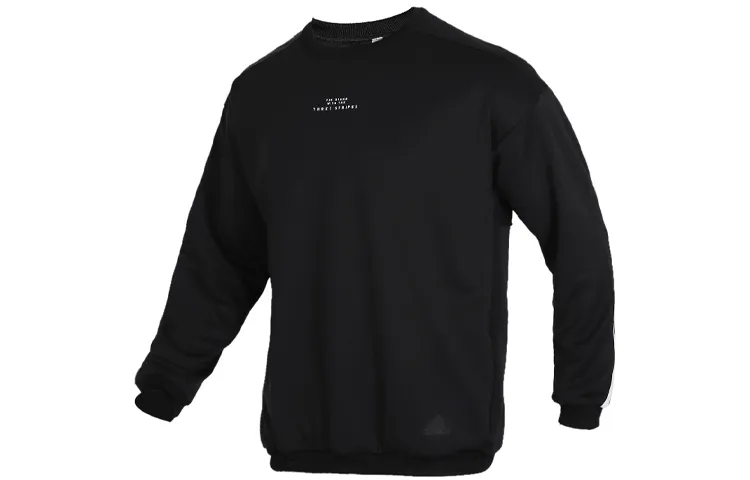 Adidas Sweatshirts Men's Black Crew Neck Moderate Regular