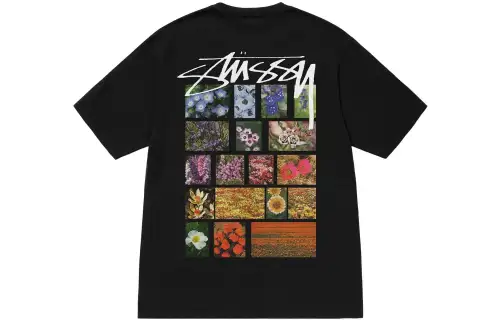 Stussy SS23 Floral Print Crew Neck Pullover T-Shirt