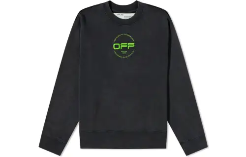 OFF WHITE SS20 Sweatshirts Men's Black Crew Neck Moderate Regular