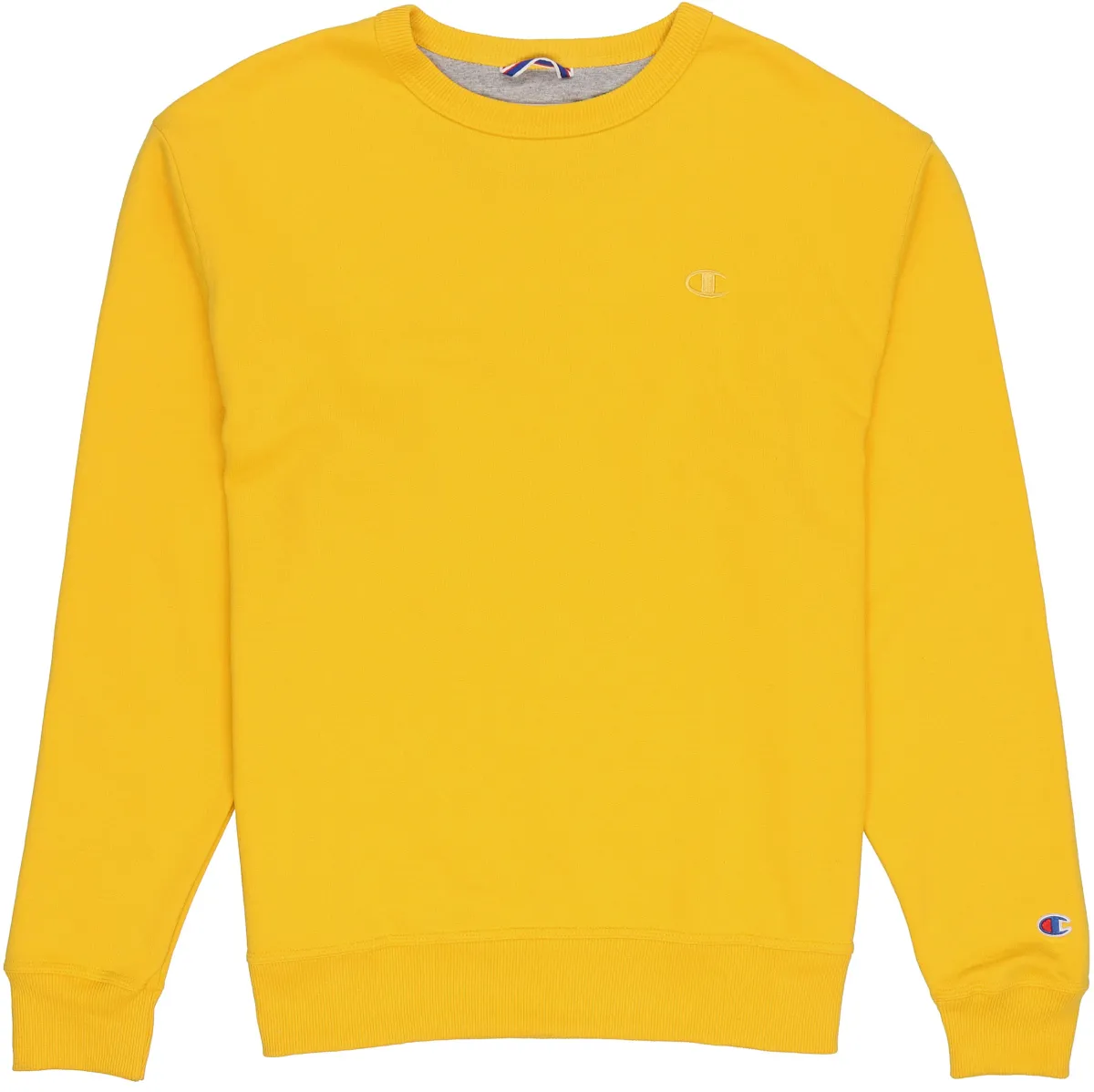 Champion Pullover Fleece Lined, US Version, Winter Sweatshirt Unisex Yellow
