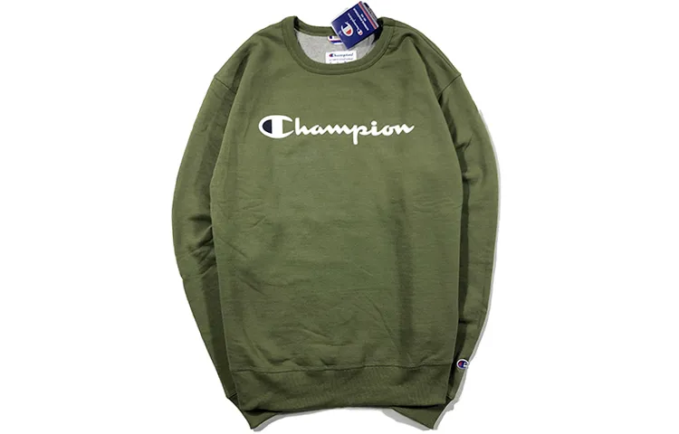 Champion Sweatshirt US Version Unisex Olive Green