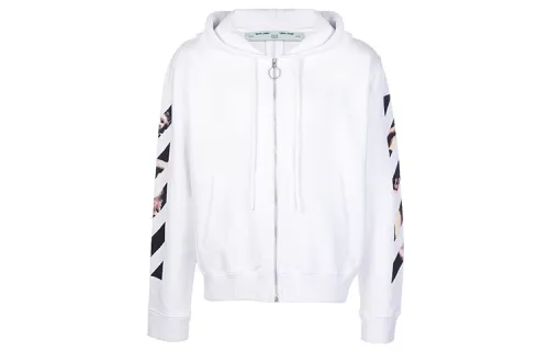 OFF WHITE Caravaggio Arrows Zip Up Hoodie