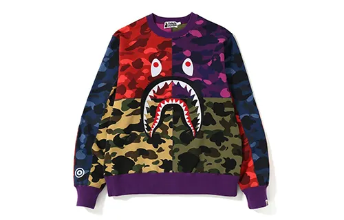 Bape Mix Camo Shark Crazy Sweatshirt
