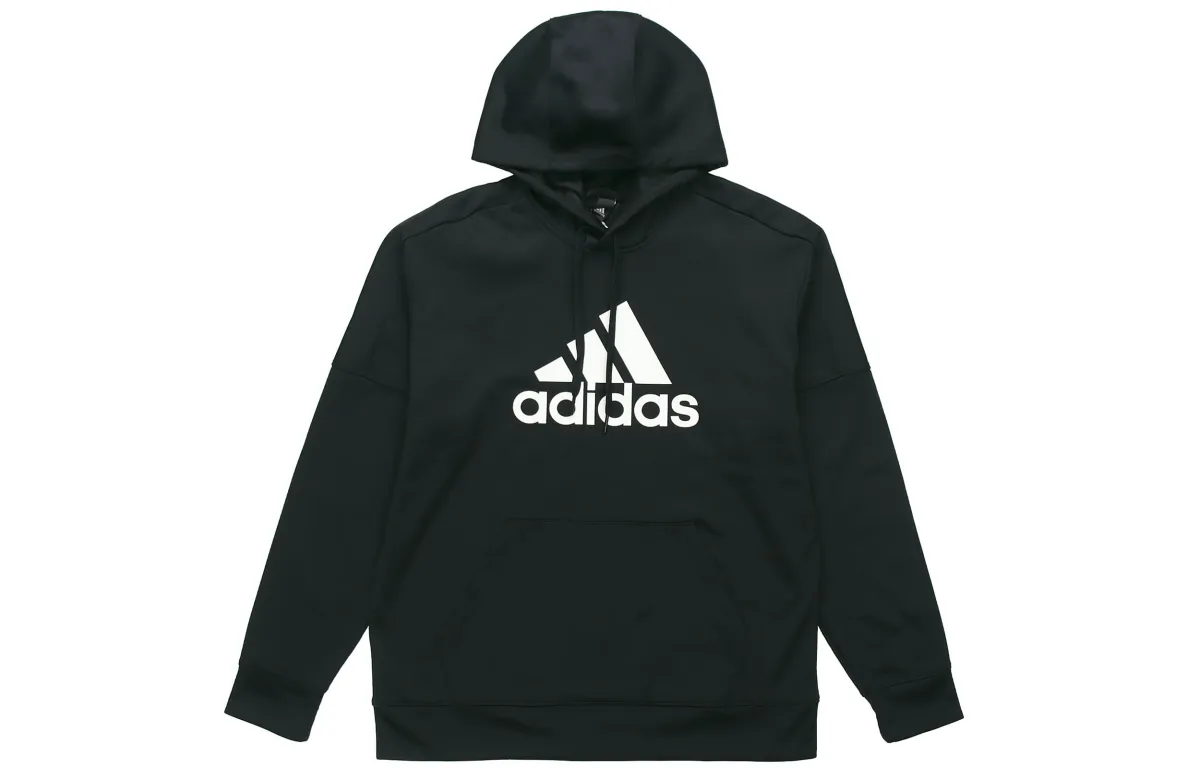 Adidas Sweatshirts Men's Black Hooded Moderate Straight Fit