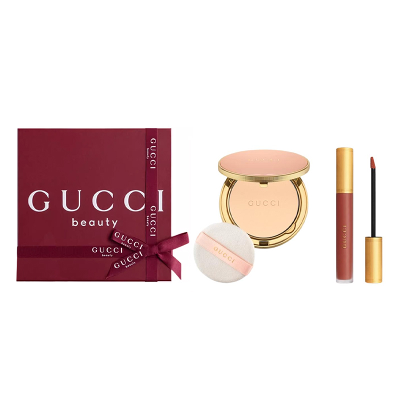 Косметика Gucci подарочный набор (пудра и блеск)