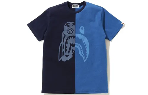 A BATHING APE Shark Series T Shirt Unisex Blue