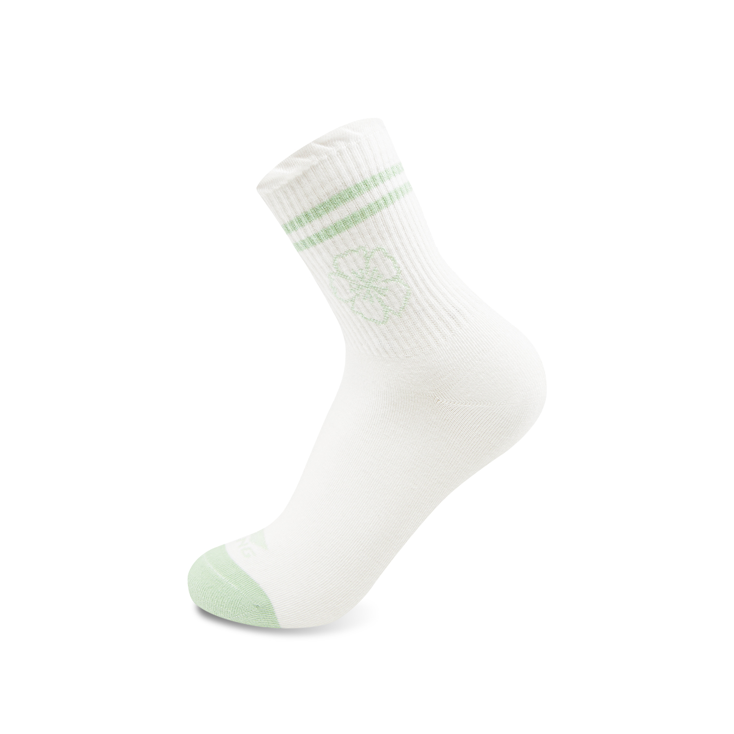 Li Ning x GUGONG China Culture Collection Crew Socks Women’s 1 Pack Ivory/Tallow Green