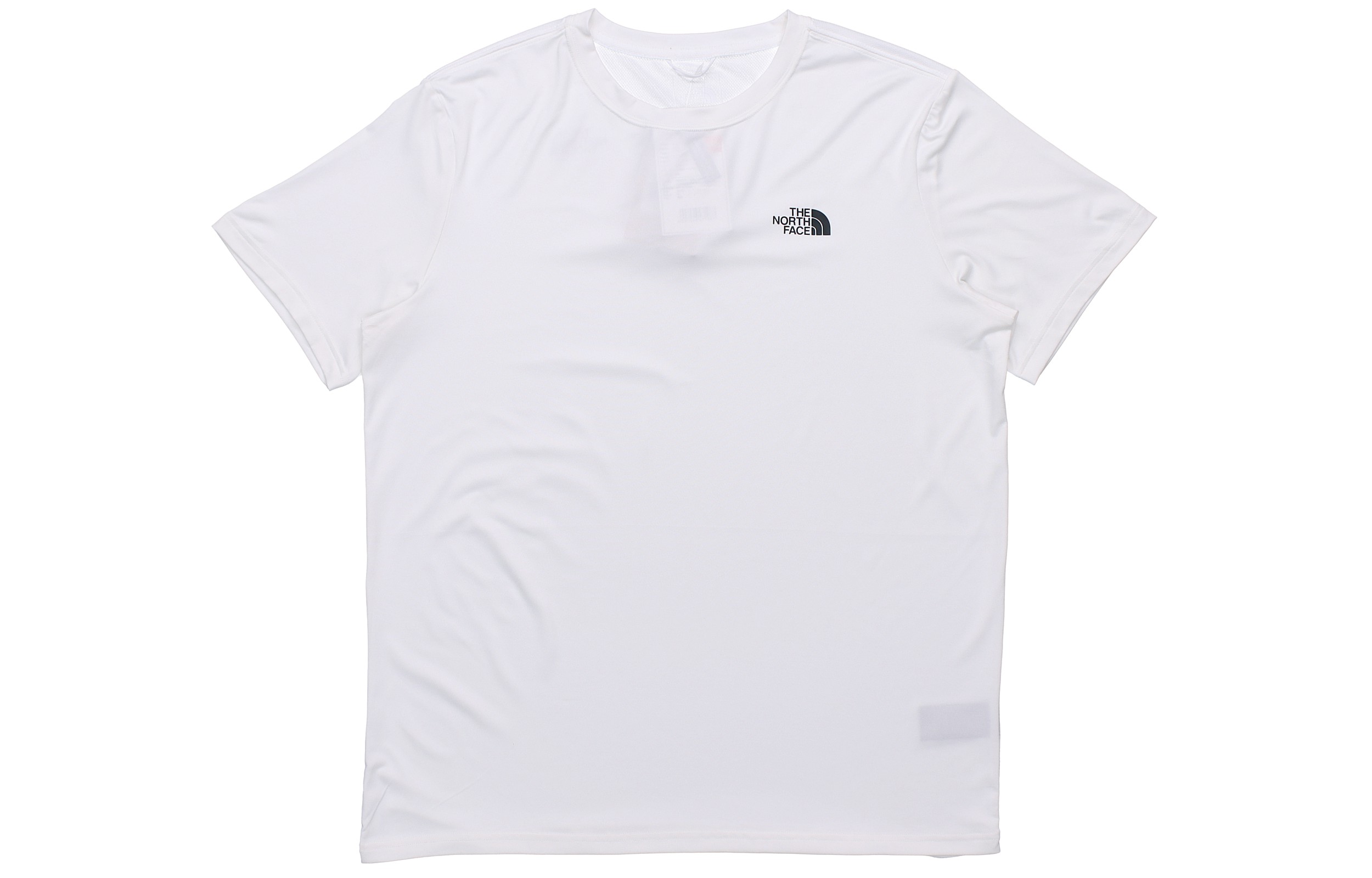 The north face, breathable white T-shirt for training for men and women