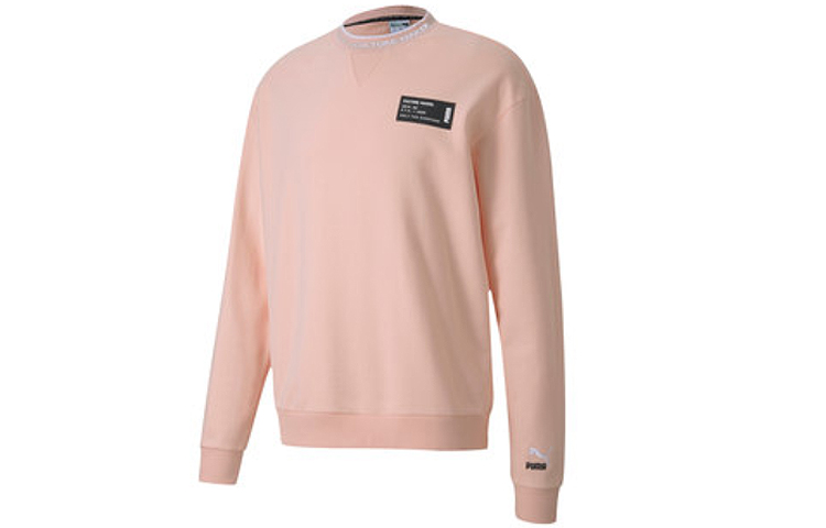 PUMA Culture Maker Sweatshirts Men's Pink Crew Neck Moderate Regular