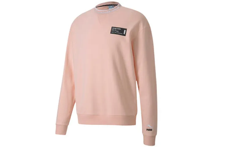 PUMA Culture Maker Sweatshirts Men's Pink Crew Neck Moderate Regular