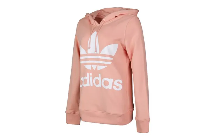 Adidas Originals Sweatshirts Women's Vibrant Pink Hooded Moderate Regular