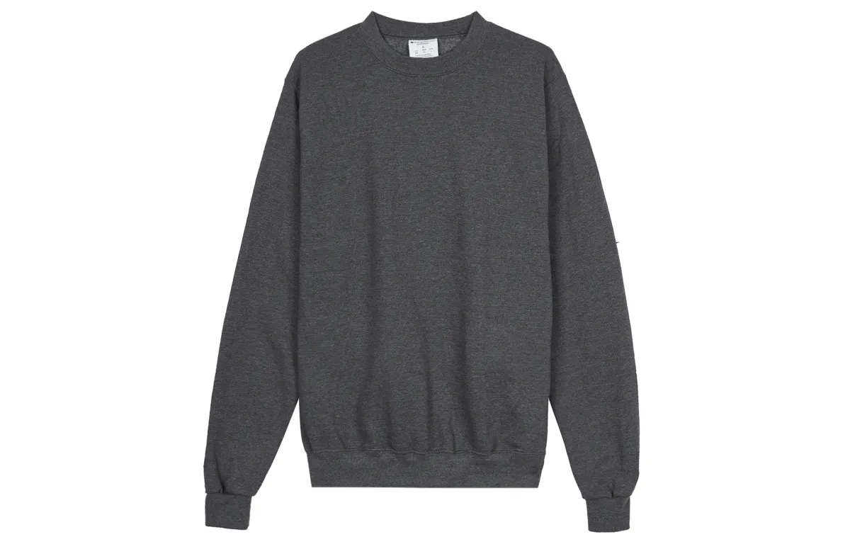 Champion Crew Neck Pullover Fleece Lined Sweatshirt US Version Unisex Dark Gray
