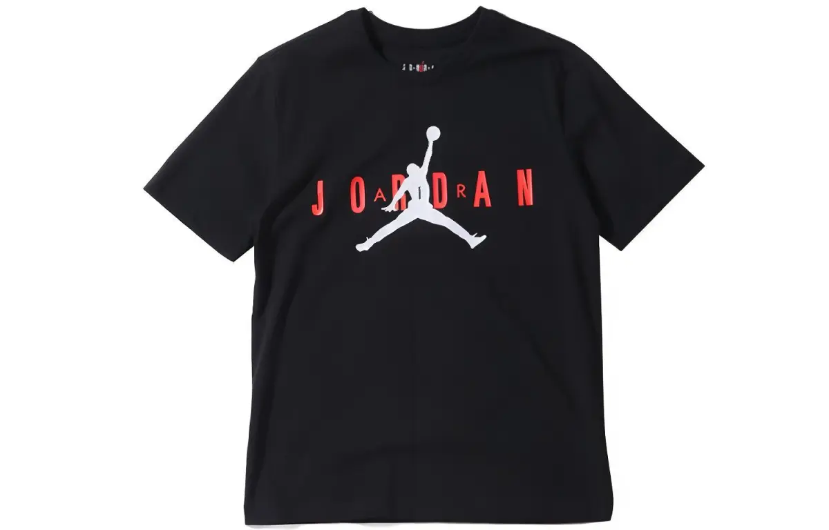 Jordan Wordmark T-Shirts Men's Crew Neck Moderate Straight Fit