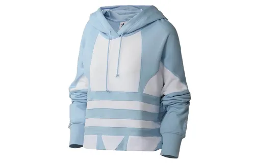 Adidas Originals Sweatshirts Women's Pink Blue/White Hooded Moderate Regular