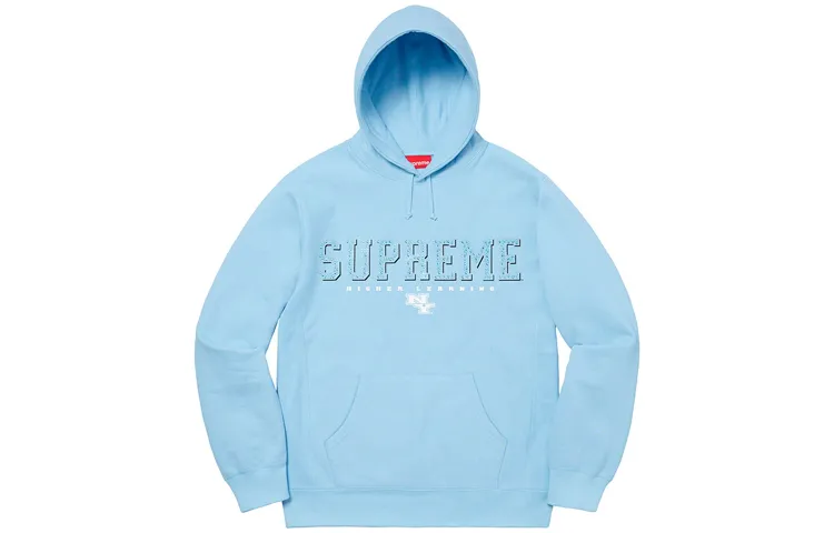 Supreme SS20 Week 3 Gems Hooded Sweatshirt Crystal Logo Sweatshirt Unisex Blue
