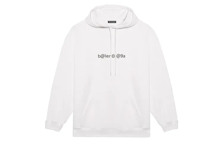 Balenciaga Sweatshirts Men's White Hooded Moderate Regular
