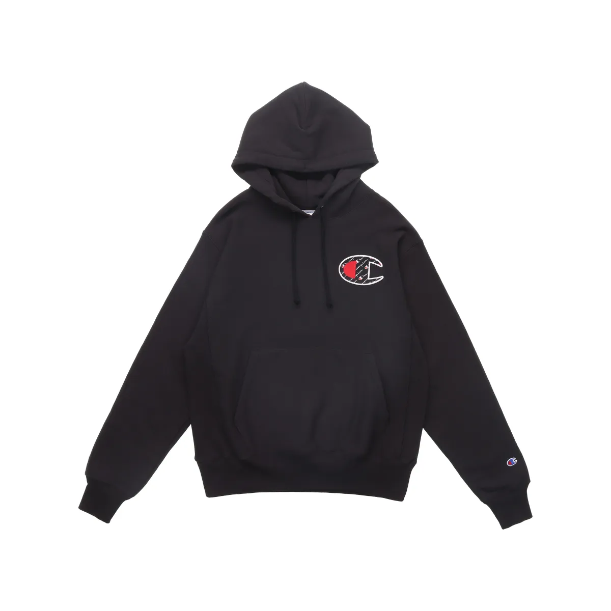 Champion MEN'S FLC Over Champion Embroidery Pullover With Large C Applique Fleece Lined Hood Sweatshirt US Version