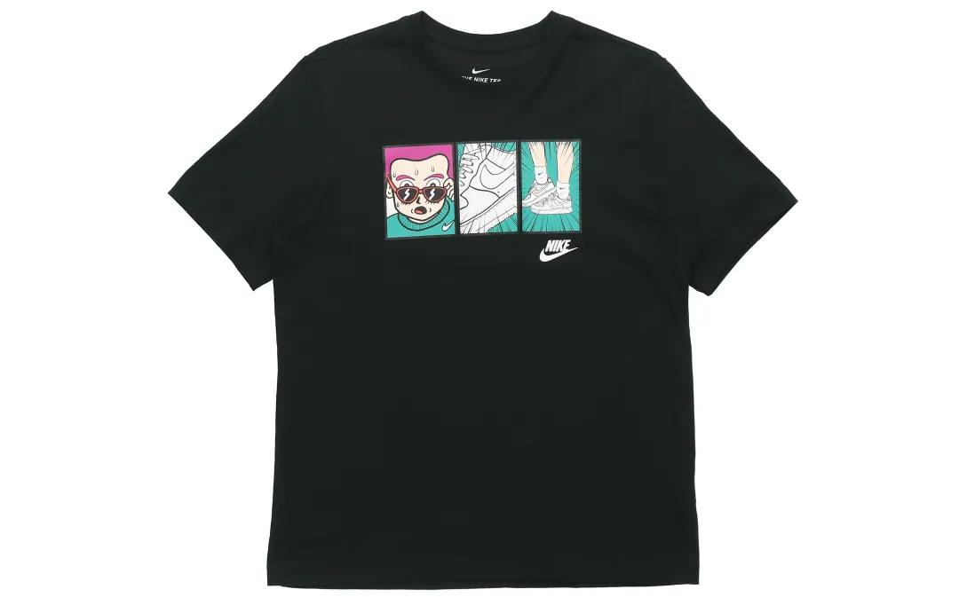 Nike T Shirts Men's Crew Neck Moderate Straight Fit