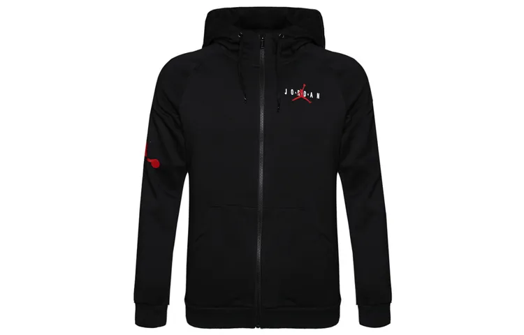 Jordan Jumpman Sweatshirts Men's Hooded Moderate Cardigan