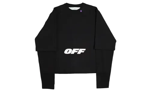 OFF WHITE Sweatshirts Men's Crew Neck Moderate Mock Two Piece